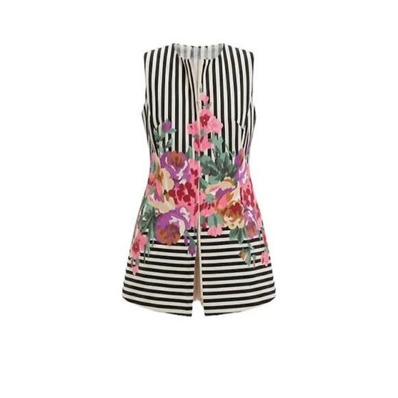 TUCKERNUCK Flowering Trellis Structured Rhoda Tunic Top Size 6 NWT - Picture 8 of 8